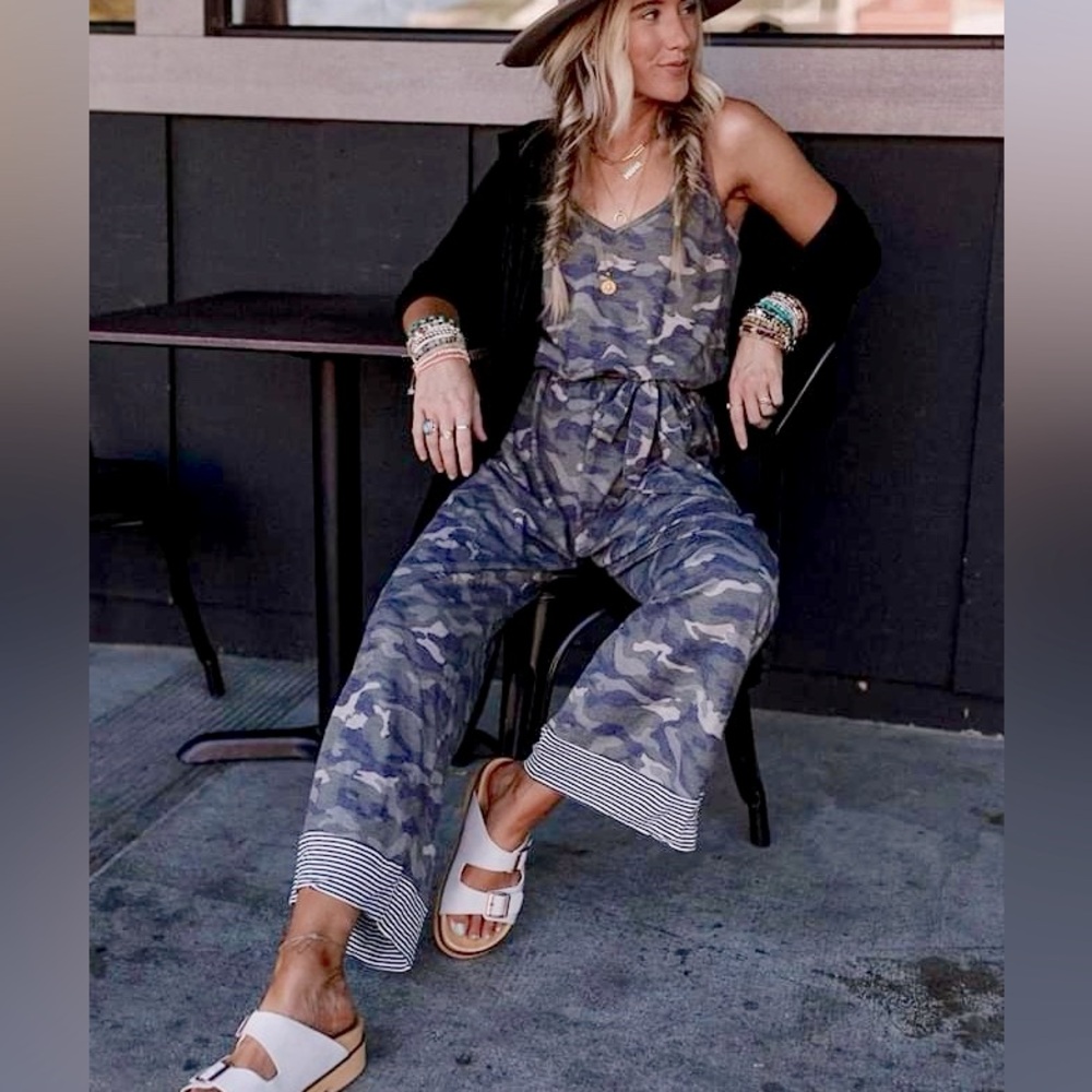 Cadet Camo Print Jumpsuit - NEW